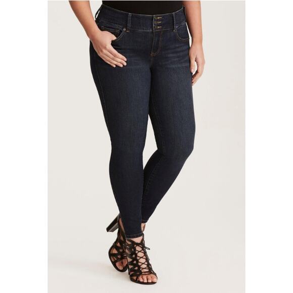 torrid Denim - Torrid Premium Stretch Jegging Dark Wash Jeans Sz 22R Smoothing Essential NWT
